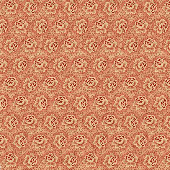 Villa Flora Vintage Floral Red By Paula Barnes For Marcus Fabrics