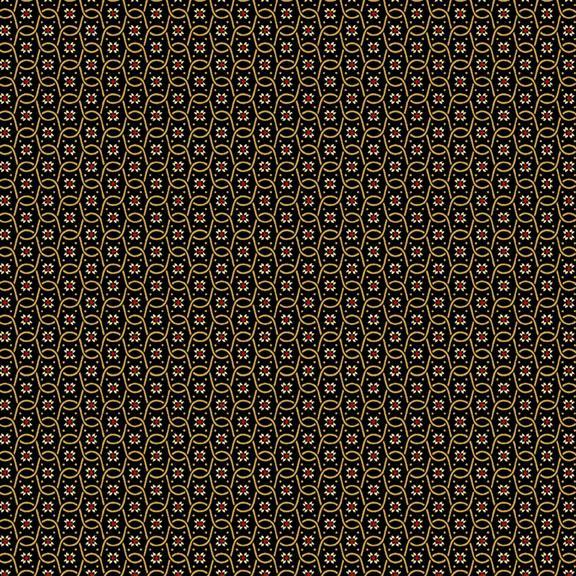 Villa Flora Interwoven Black By Paula Barnes For Marcus Fabrics