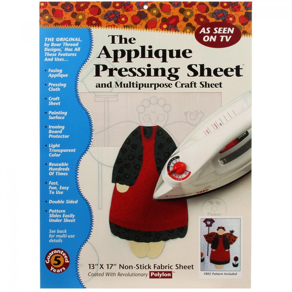 Applique Pressing Sheet By Bear Threads Design