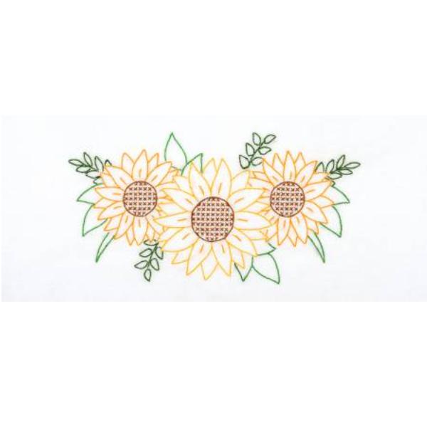 Pillowcases Pe Golden Sunflowers From Jack Dempsey Needle Art