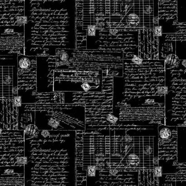 Calligraphy Black 108In Wide Back From Michael Miller