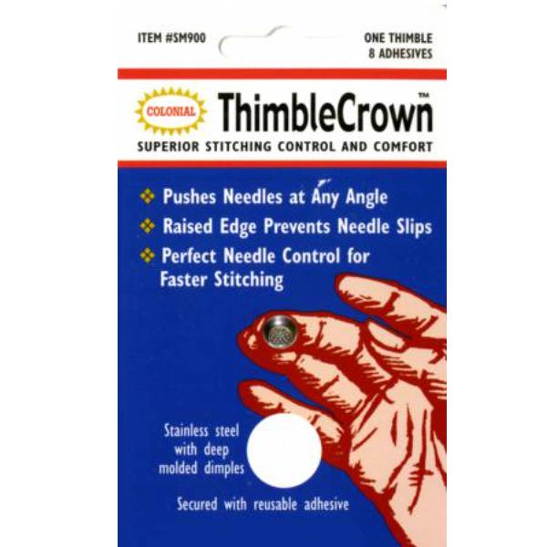 Thimble Crown Stainless Steel With Adhesive Stickers from Colonial