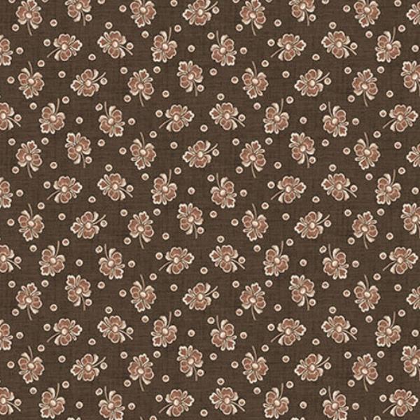 Garden Club Floral Cocoa By Missie Carpenter For Blank Quilting