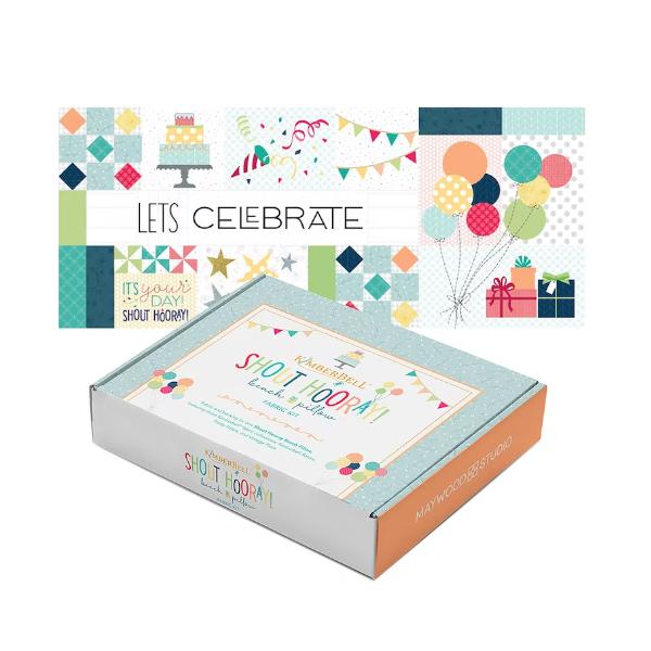 Kimberbell Shout Hooray Bench Pillow Fabric Kit By Maywood Studio