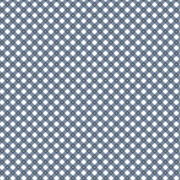 Gingham Picnic Blue By Poppie Cotton