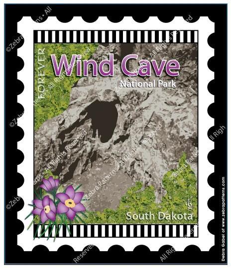 National Parks Stamp: Wind Cave