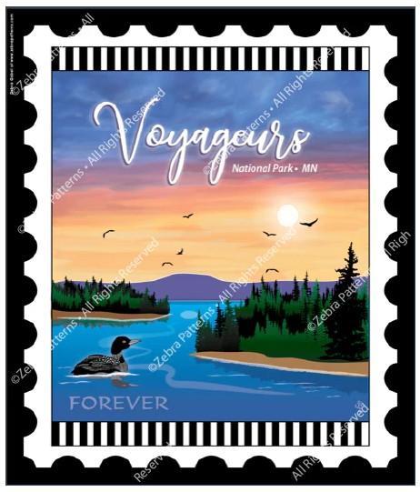 National Parks Stamp: Voyageurs