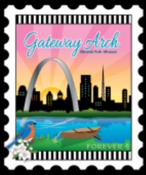 National Parks Stamp: Gateway Arch