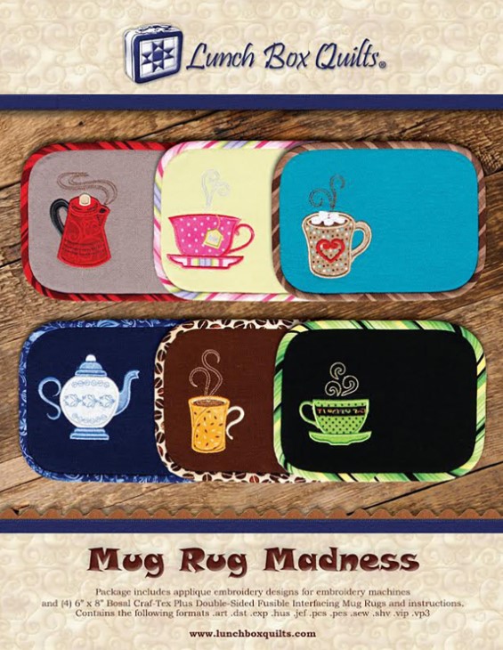 Mug Rug Madness Emb. Designs