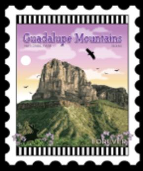 National Parks Stamp: Guadalupe Mountain