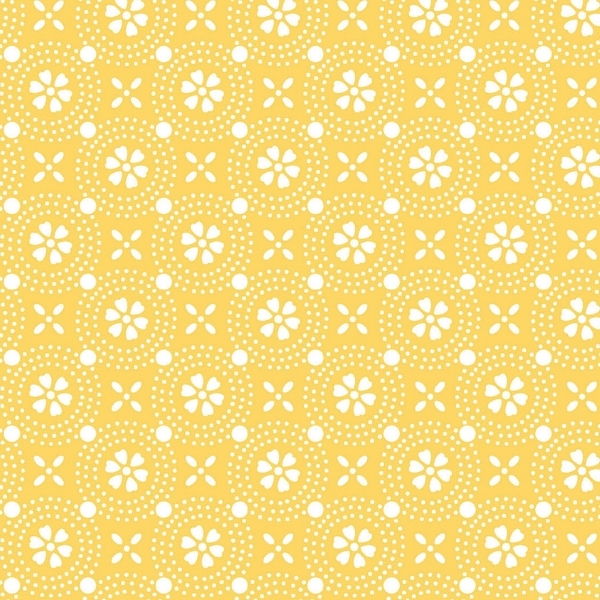 Sippin' On Sunshine Dotted Circles Yellow by Kimberbell for Maywood Studio