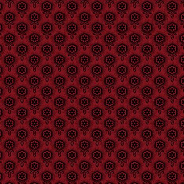 Lily'S Locket Pressed Flower Red By Pam Buda From Marcus Fabrics