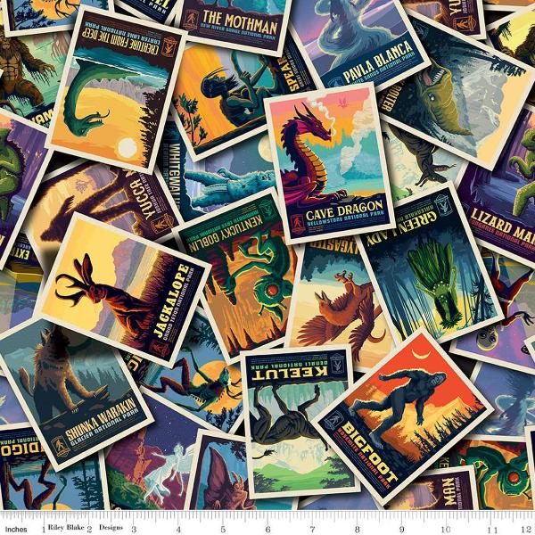 Legends Of The National Parks Postcard Toss Multi By Anderson Design For Riley Blake