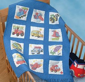 Nursery Quilt Blocks: Transportation From Jack Dempsey Needle Art