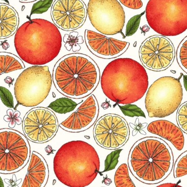 Fancy Fruit Citrus Cream By Kris Lammers For Maywood Studio