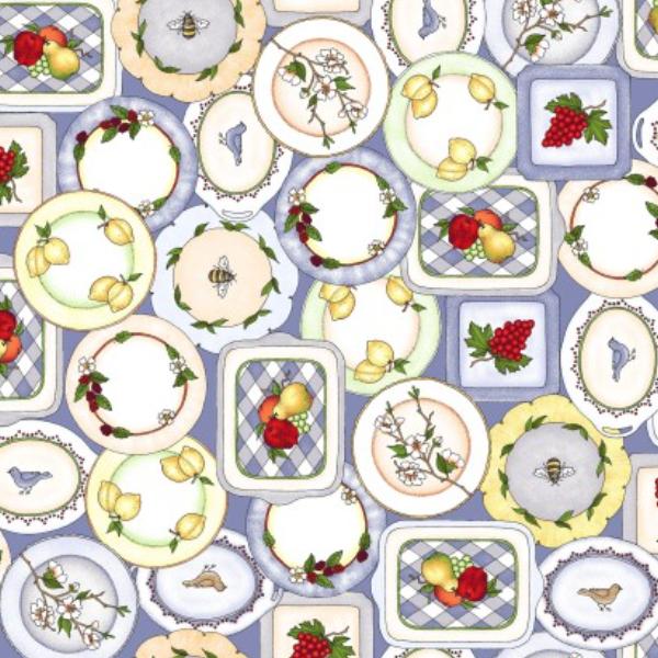 Fancy Fruit Fruit Plates Blue By Kris Lammers For Maywood Studio