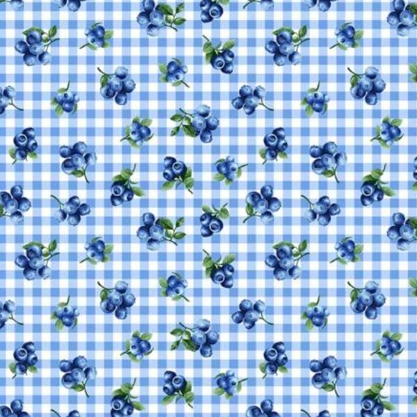 Blueberry Delight Gingham Sky By Timeless Treasures