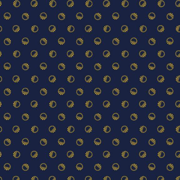 Paula'S Companions Ii Ring Toss Navy By Paula Barnes For Marcus Fabrics