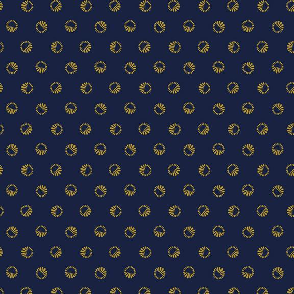 Paula'S Companions Ii Ring Toss Navy By Paula Barnes For Marcus Fabrics
