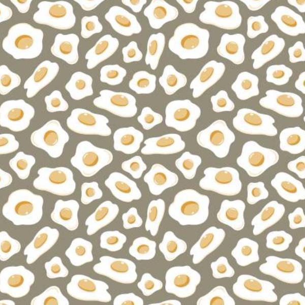 Cluck Cluck Bloom Eggs Taupe By Teresa Magnuson For Clothworks