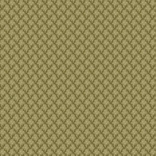 Autumn Spice Floral Bud Trellis Green By Stacy West For Henry Glass
