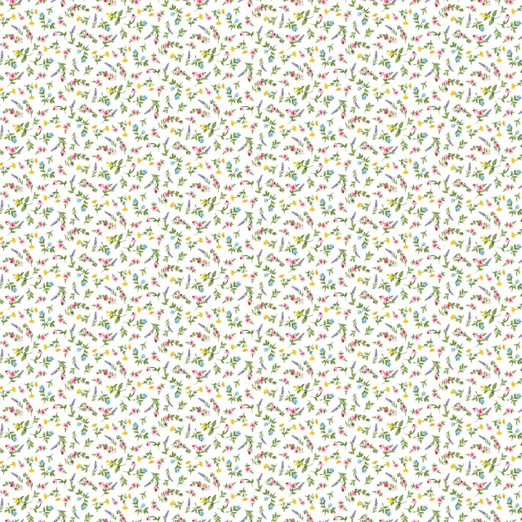 Plant With Love Mini Floral White By Sherri Buck Baldwin For Northcott