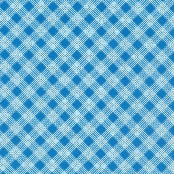 Daisy'S Bluework Plaid Blue By Debbie Beaves For Robert Kaufman