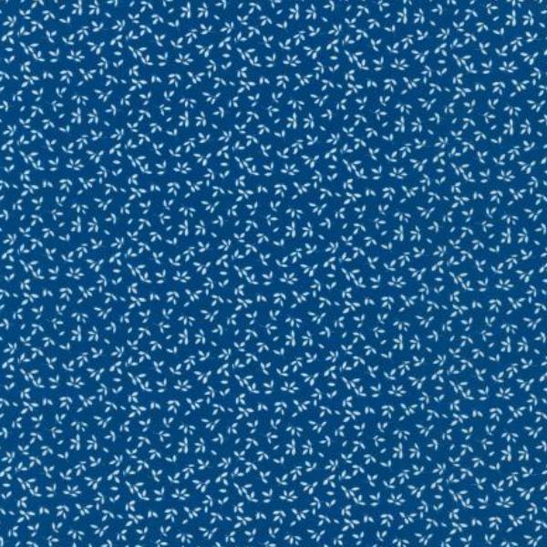 Daisy'S Bluework Tiny Leaves Navy By Debbie Beaves For Robert Kaufman