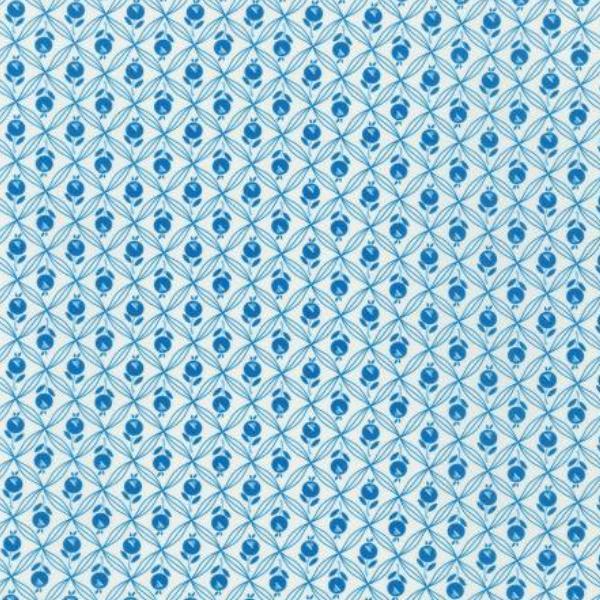 Daisy'S Bluework Lattice Blue By Debbie Beaves For Robert Kaufman