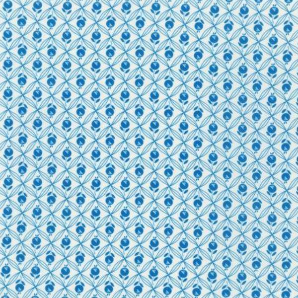 Daisy'S Bluework Lattice Blue By Debbie Beaves For Robert Kaufman