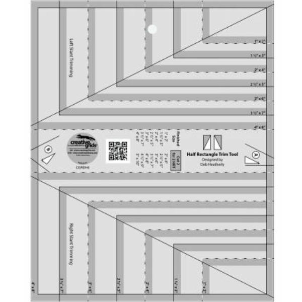 Half Rectangle Trim Tool By Deb Heatherly For Creative Grids