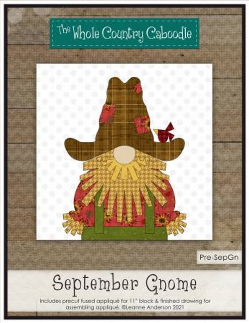 September Gnome Precut Fused Applique Kit from the Whole Country Caboodle