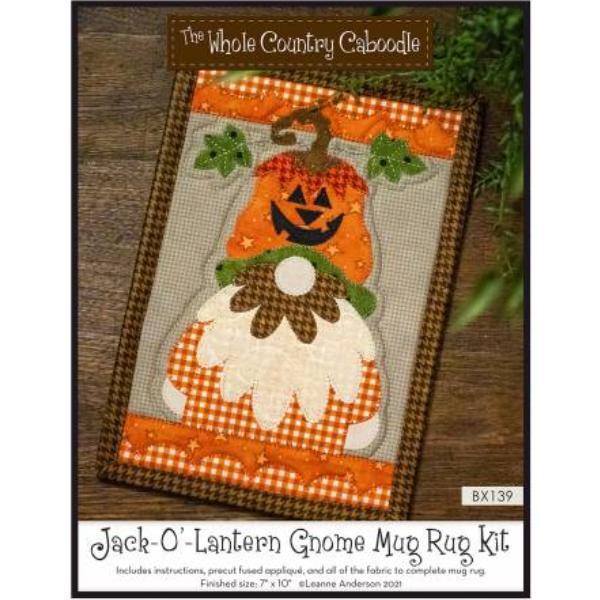 Jack-O-Lantern Gnome Mug Rug Kit By Leanne Anderson For Whole Country Caboodle