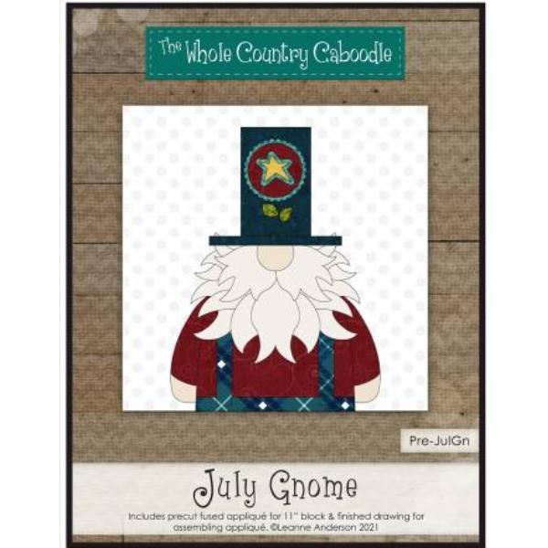 July Gnome Precut Fused Applique Pack  By Leanne Anderson For Whole Country Caboodle