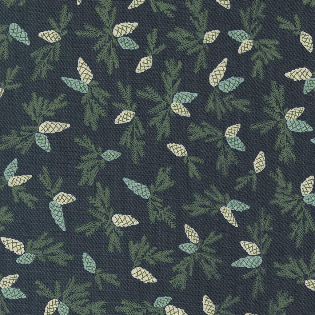 Good News Great Joy Pinecones Midnight By Fancy That Design House For Moda