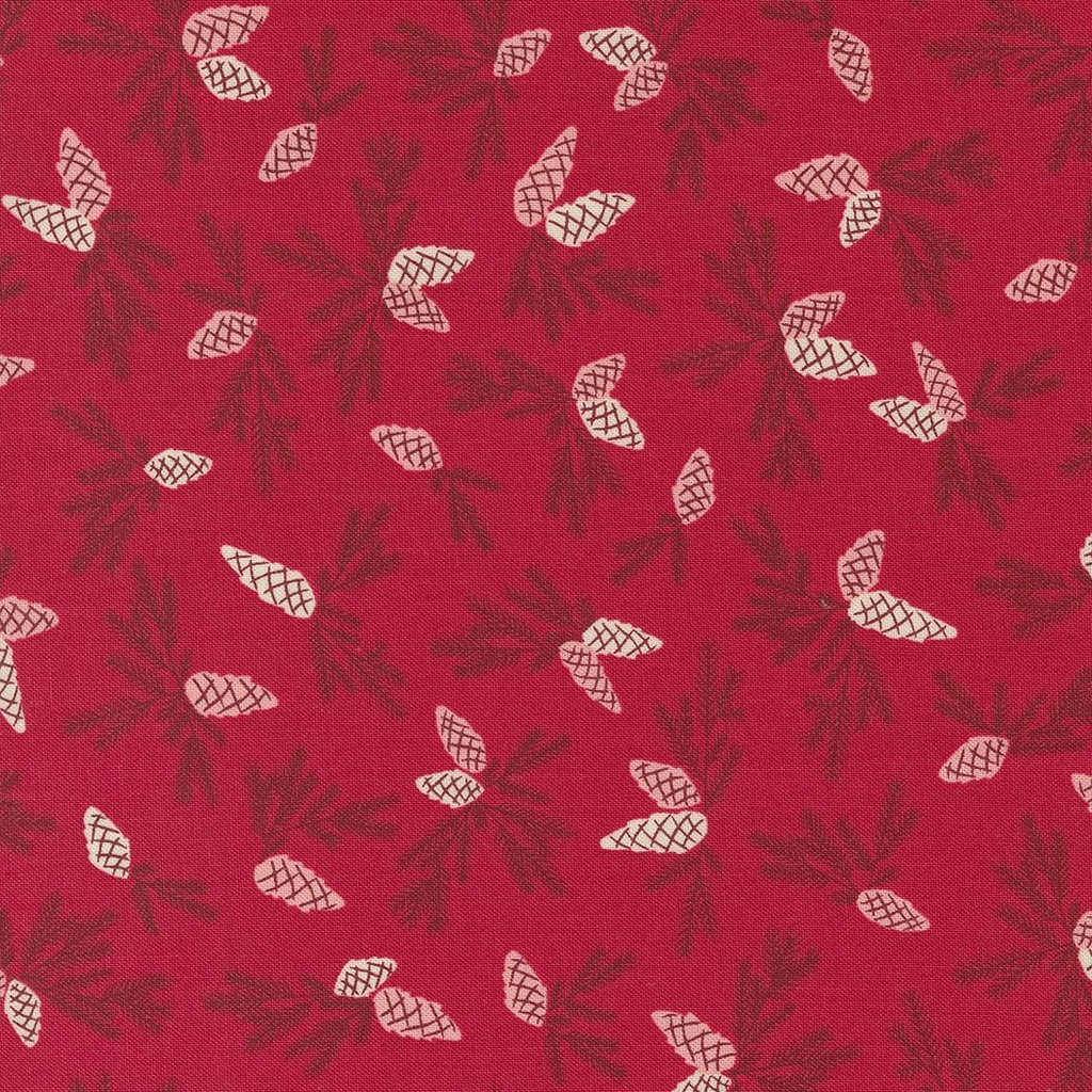 Good News Great Joy Pinecones Holly Red By Fancy That Design House For Moda