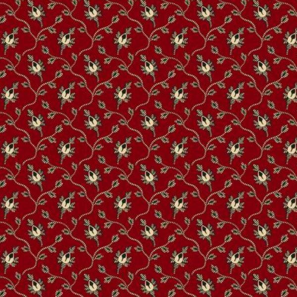 Vintage Charm Rose Bud Red By Judie Rothermel For Marcus Fabrics
