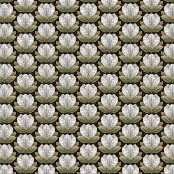 Magnolia Scallop Multi Black By Racquel Martindale For Northcott