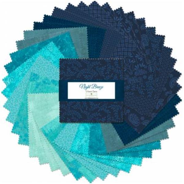 Essentials Night Breeze 5In Squares From Wilmington Prints