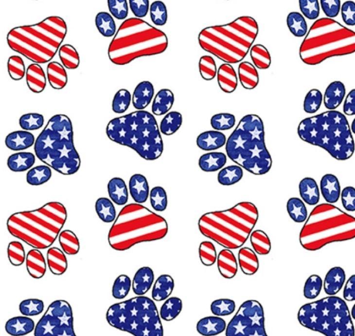 Paws for America Tablerunner and Placemats Backing Kit