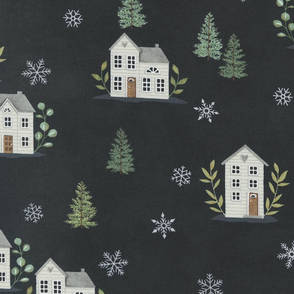 Holidays at Home Farmhouse Charcoal Black by Deb Strain for Moda Fabrics