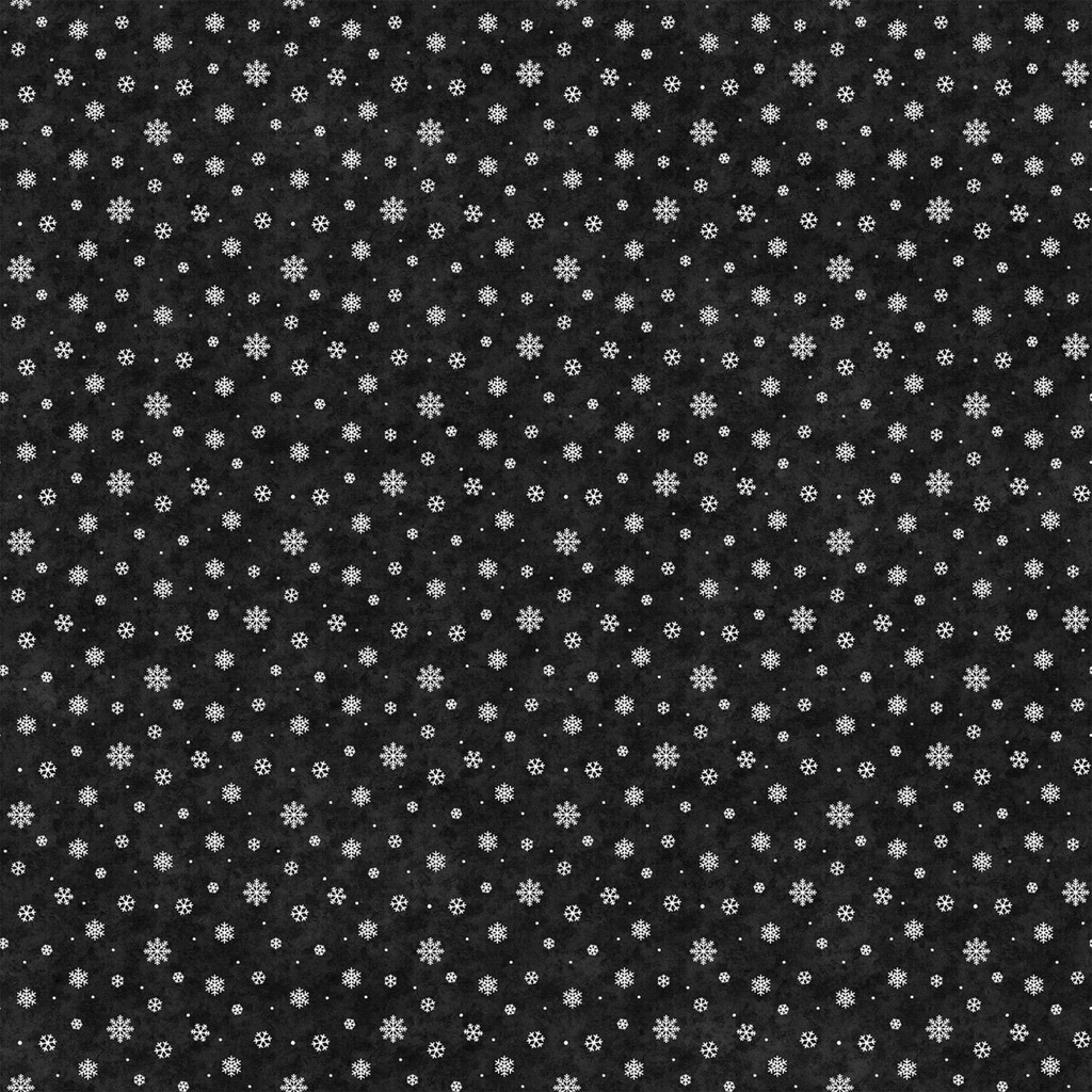 Golden Christmas Snowflakes Black/White By Jason Kirk For Northcott