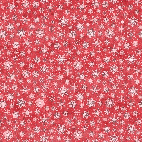 Little Donkey's Christmas Large Snowflakes Red