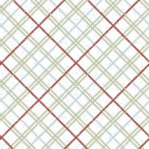 Holiday Spirit White Plaid By Henry Glass