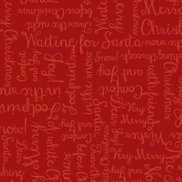 One Snowy Day Christmas Greetings Words Red By Hannah Dale For Maywood Studio