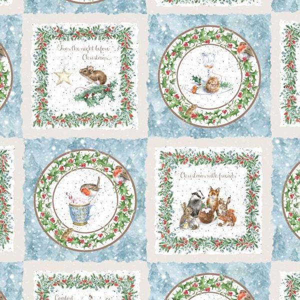 One Snowy Day Christmas Cards Blue/Multi By Hannah Dale For Maywood Studio