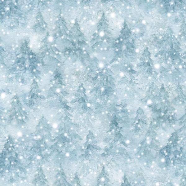 One Snowy Day Christmas Snowscape Blue By Hannah Dale For Maywood Studio