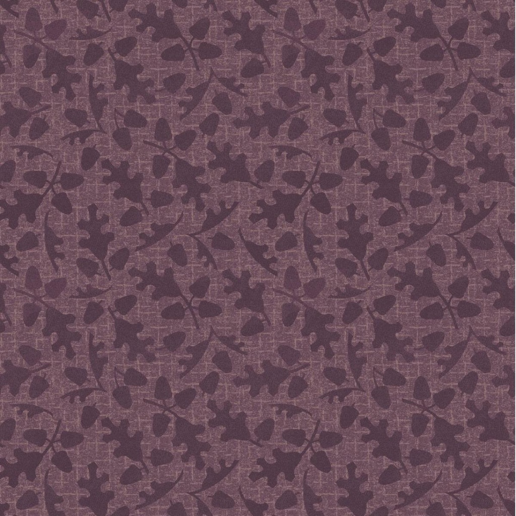 Autumn Harvest Leaves Flannel Purple By Bonnie Sullivan For Maywood Studio