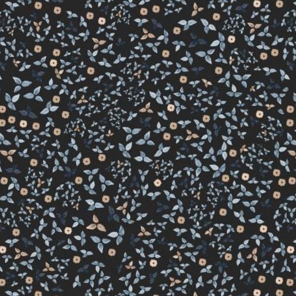 Fawn'D Of You Leafy Blender Dark Navy By Jacqueline Wild For P & B Textiles