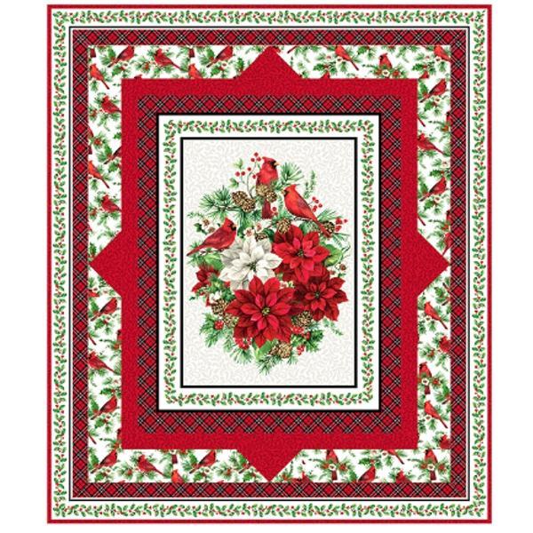 Cardinal Christmas Quilt Kit From Northcott